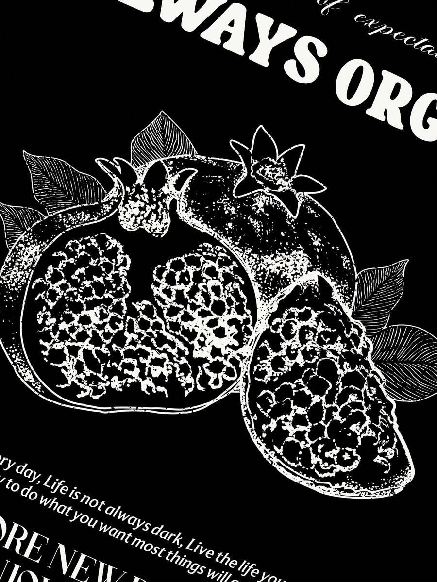 CZARNY T-SHIRT PRINT