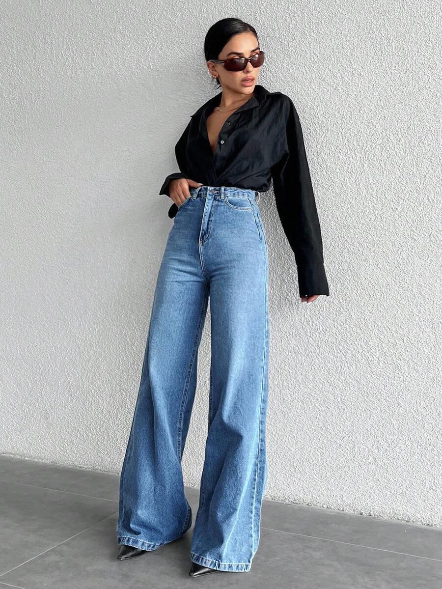 NIEBIESKIE SPODNIE JEANS