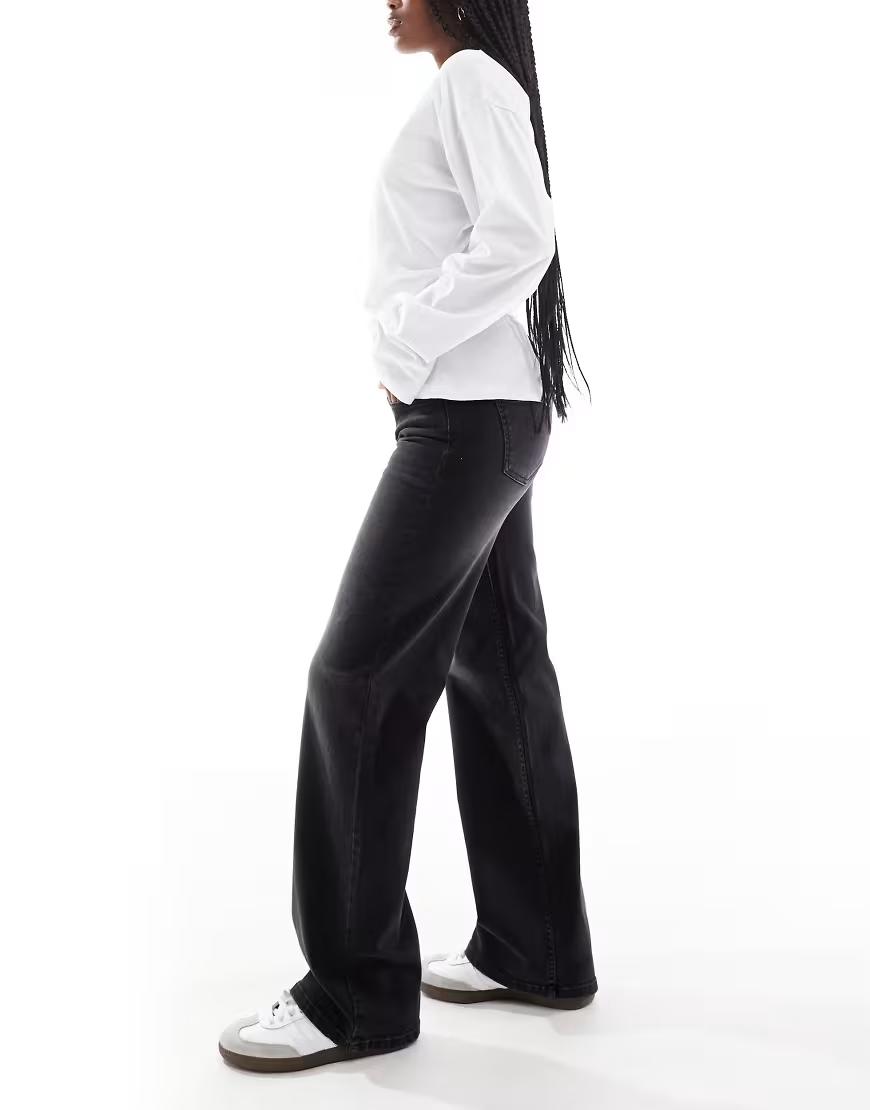 CZARNE SPODNIE JEANS 