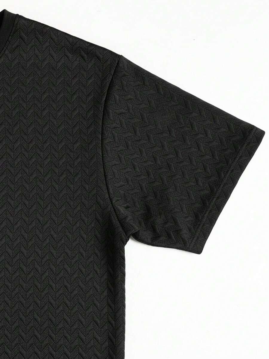 czarny t-shirt casual