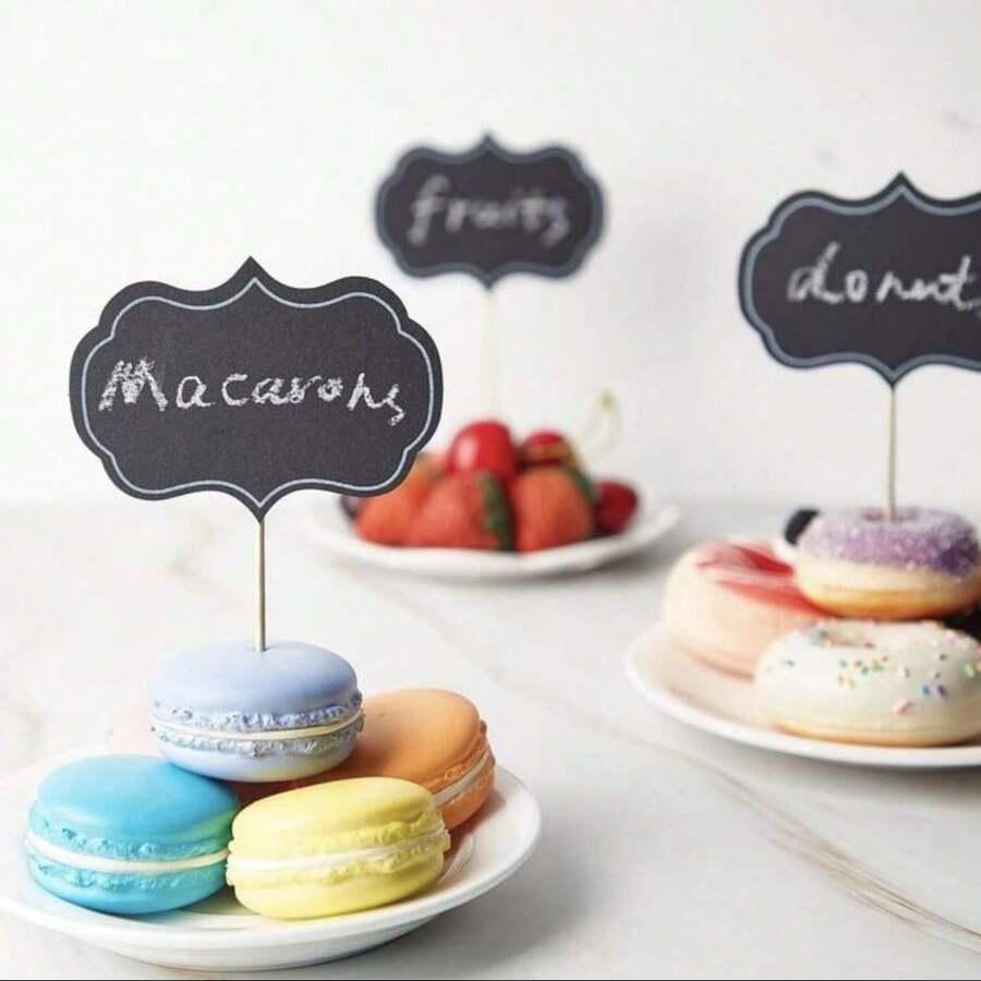 czarne etykiety patyczki