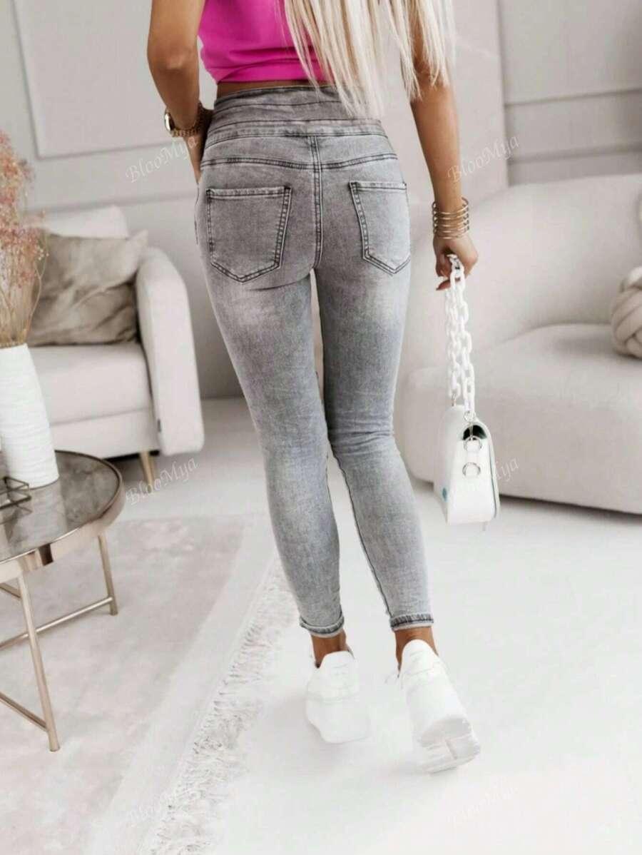 SZARE JEANSY RURKI