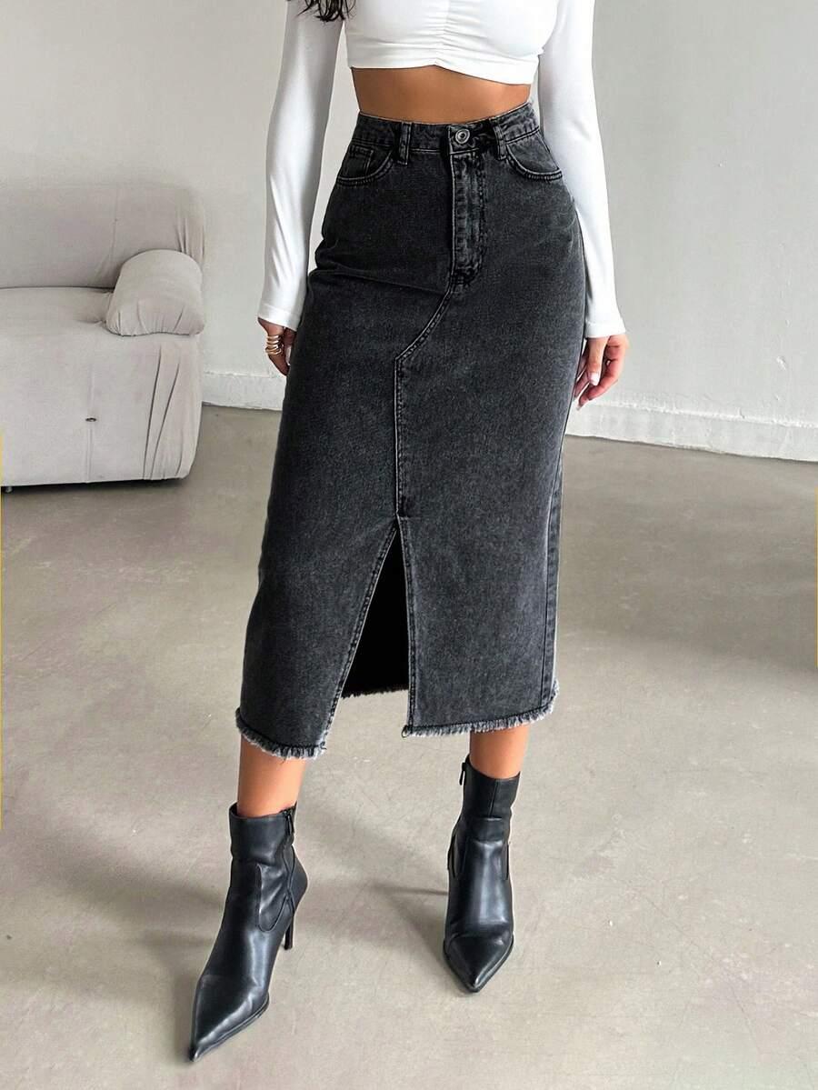 MIDI SPÓDNICA JEANS
