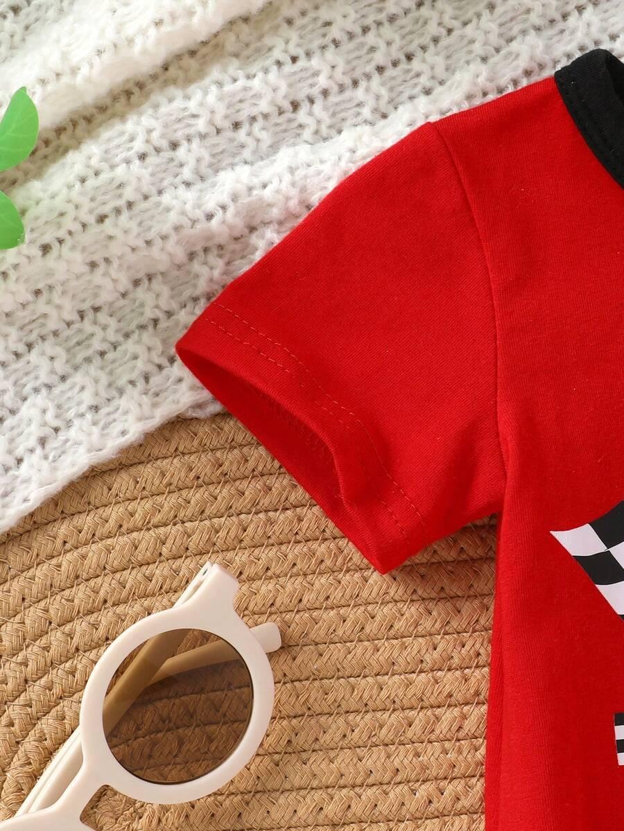 kombinezon z krótkim rękawem nadruk