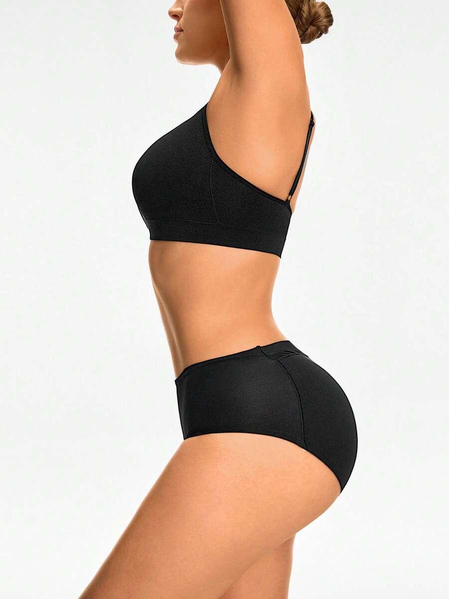 CZARNE MAJTKI MODELUJĄCE BEZSZWOWE push up