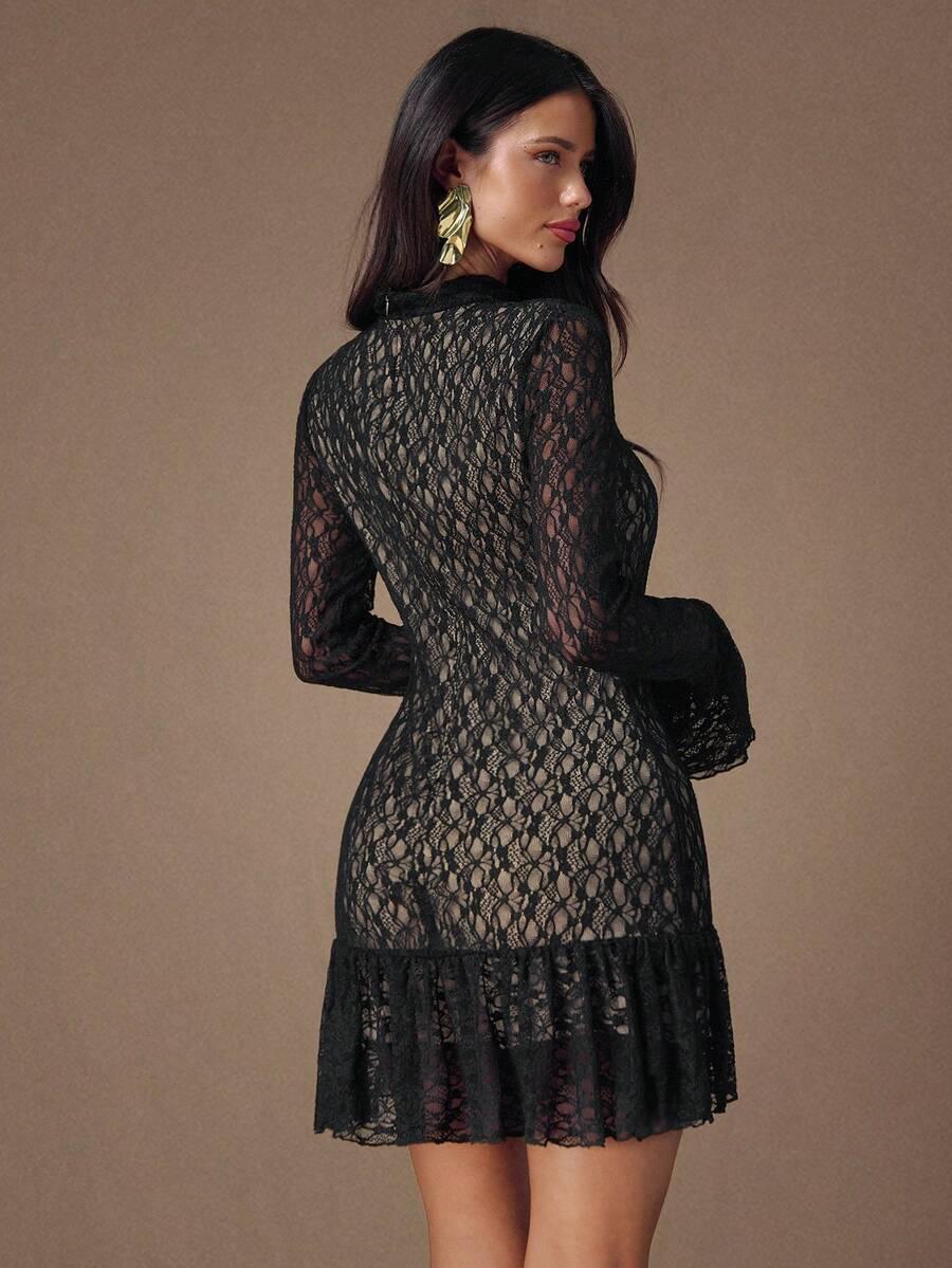 czarna mini sukienka 