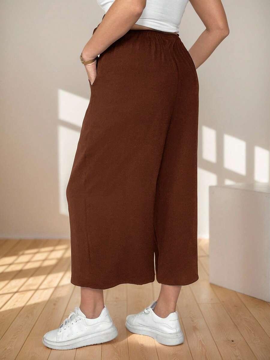 BRĄZOWE SPODNIE CASUAL