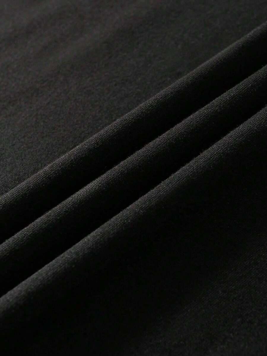 czarny t-shirt nadruk 