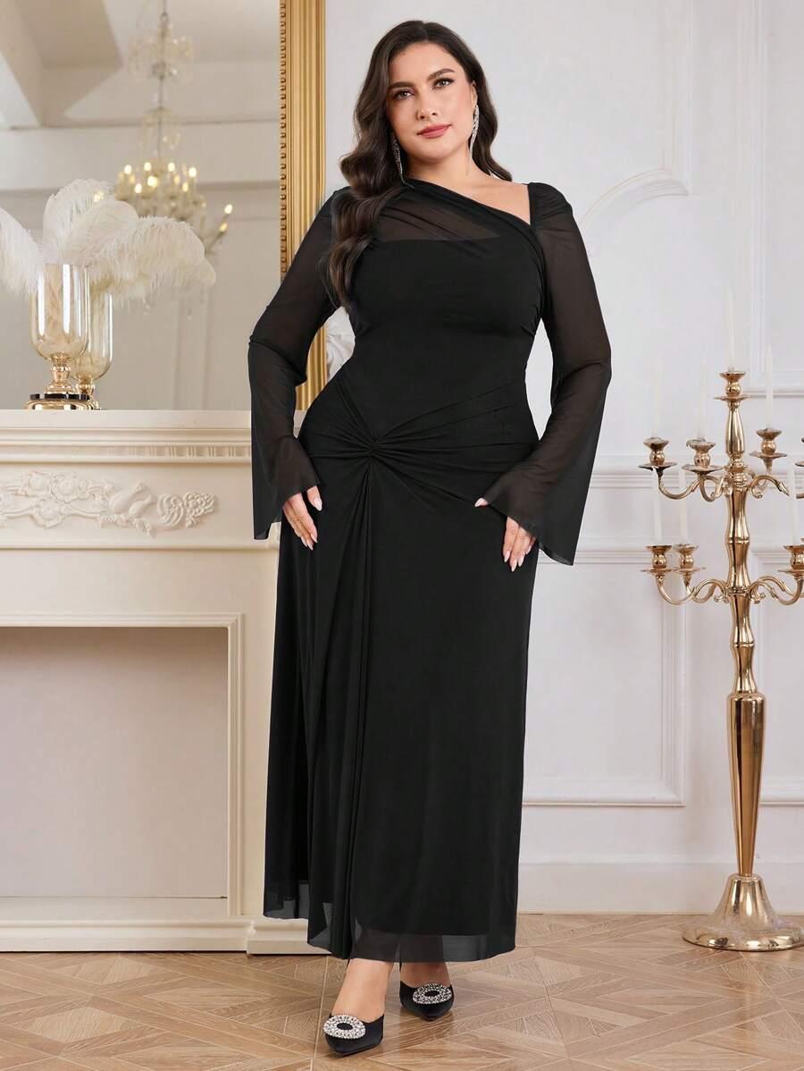 CZARNA MAXI SUKIENKA