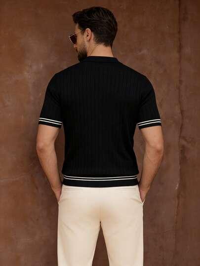 czarna koszulka polo 
