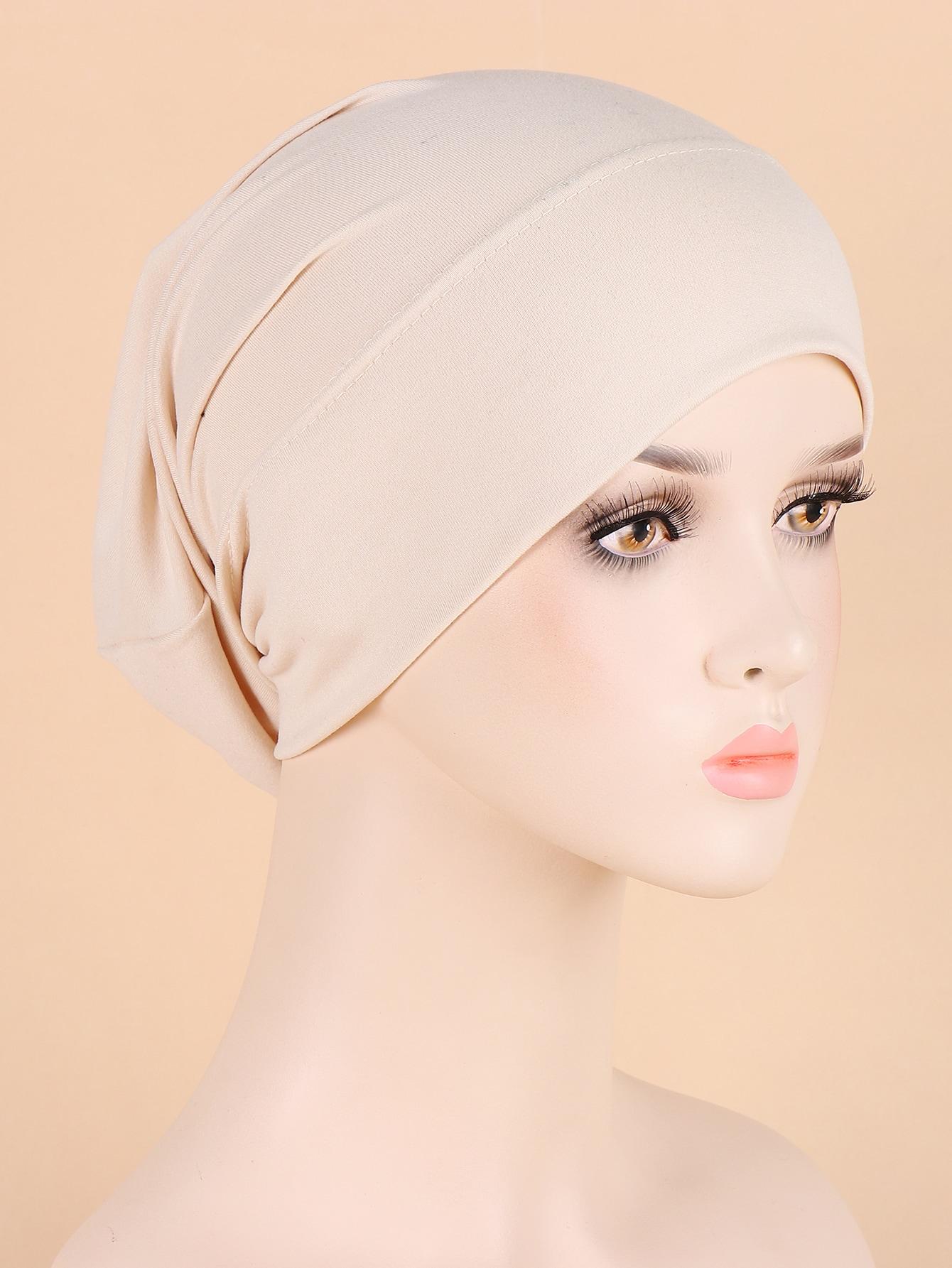 BEŻOWY TURBAN NA GŁOWĘ
