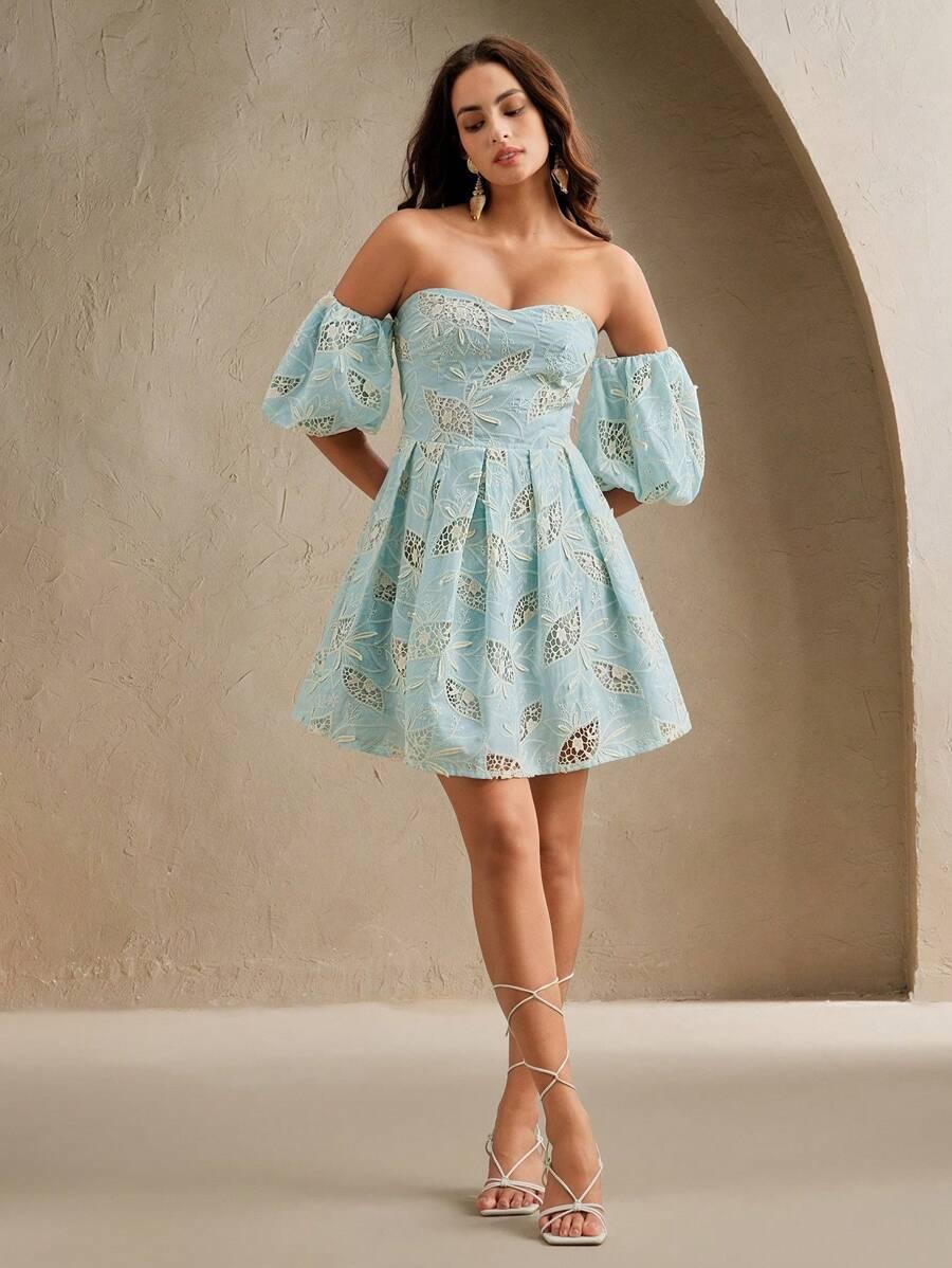 NIEBIESKA MINI SUKIENKA