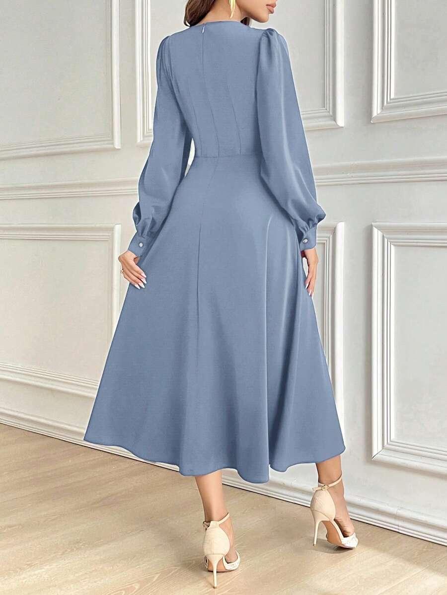 NIEBIESKA MIDI SUKIENKA 
