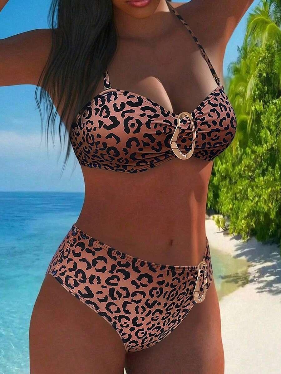 DWUCZĘŚCIOWY STRÓJ KĄPIELOWY ANIMAL PRINT