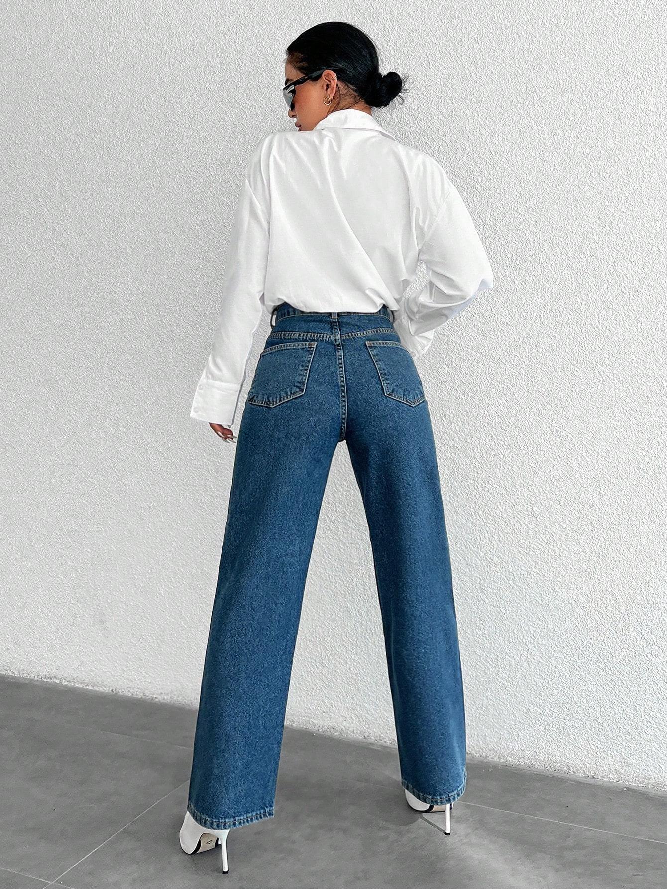 NIEBIESKIE SPODNIE JEANS