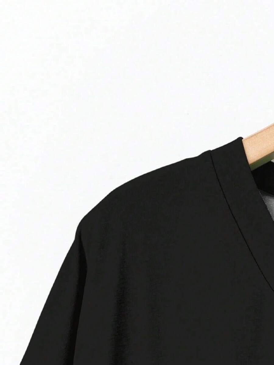 CZARNA BLUZKA V-NECK 