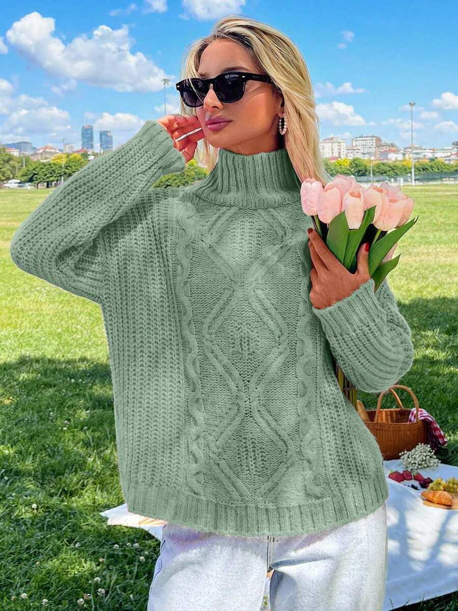 zielony sweter golf