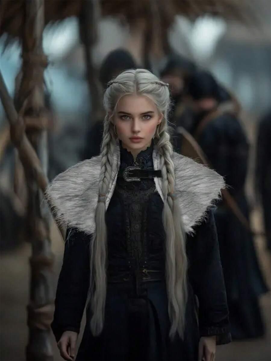 brązowy pluszowy szal 