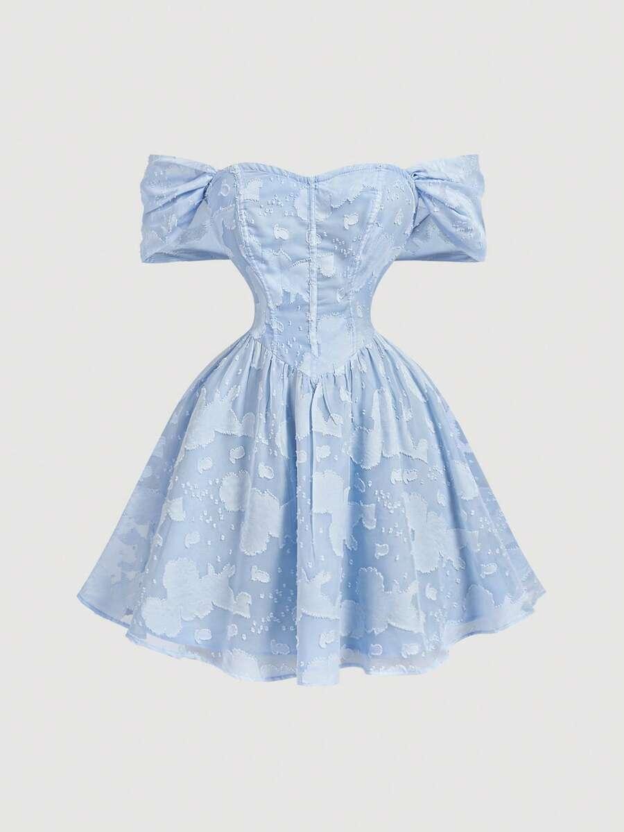 niebieska mini sukienka