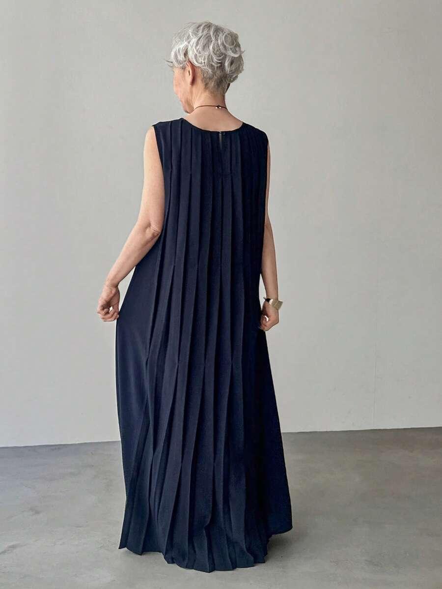 ELEGANCKA MAXI SUKIENKA WIECZOROWA Z PROSTYM DEKOLTEM 
