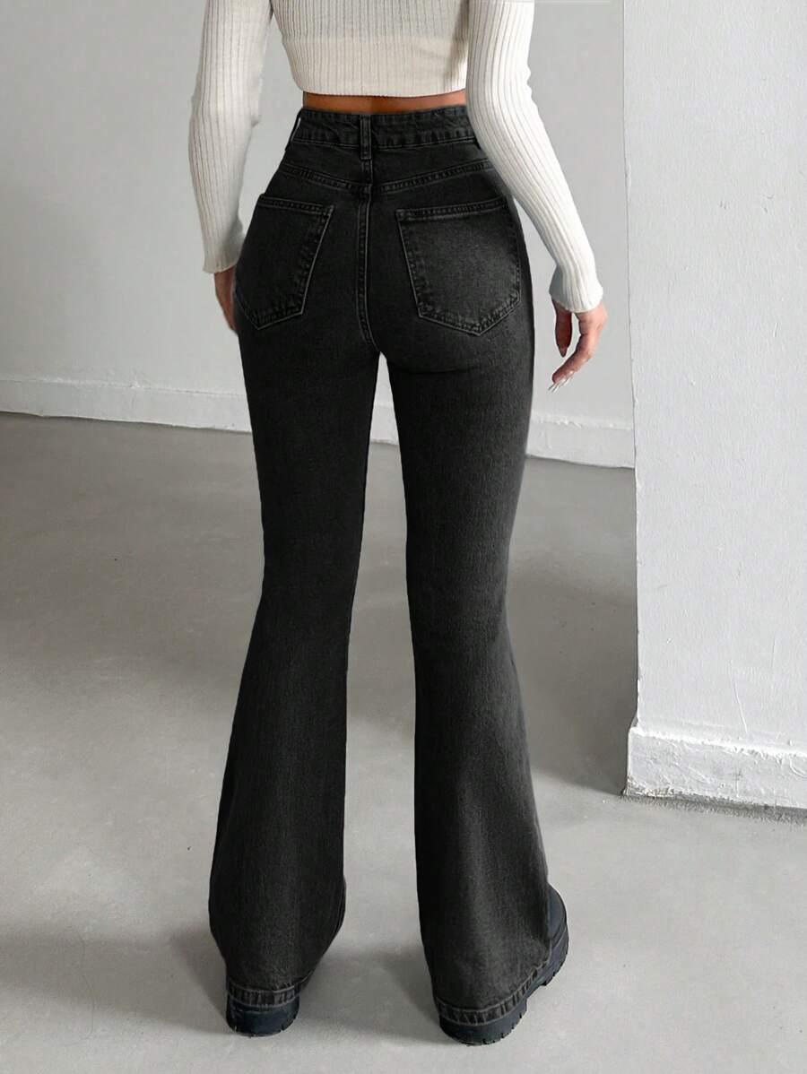 CZARNE SPODNIE JEANS 