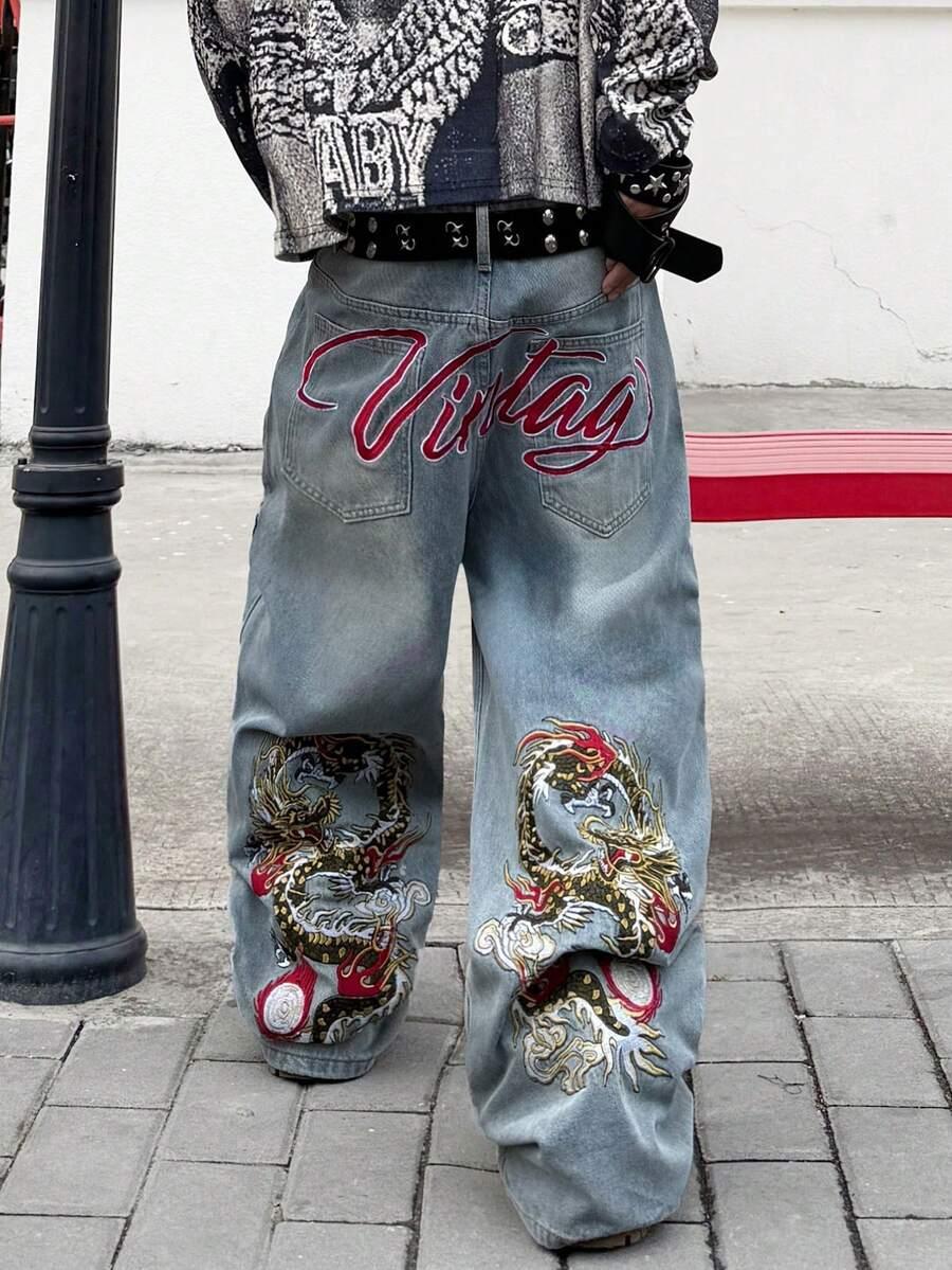 niebieskie spodnie jeans szerokie nogawki 