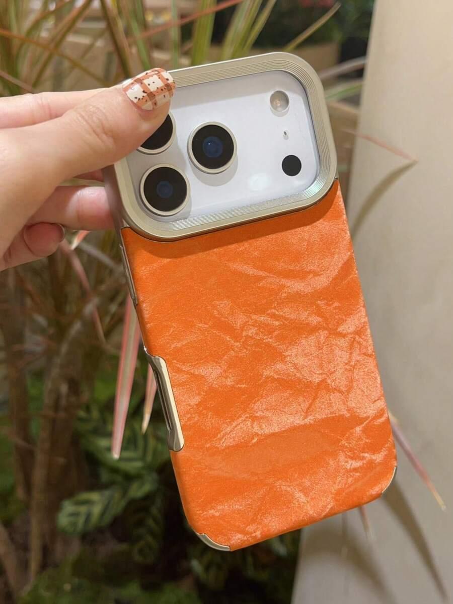 pomarańczowe etui na telefon iphone 12 pro max