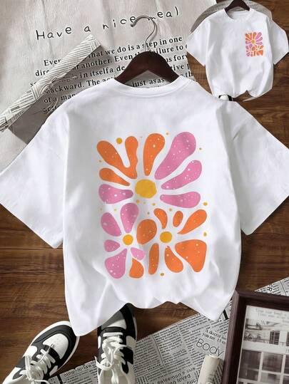 biały t-shirt nadruk