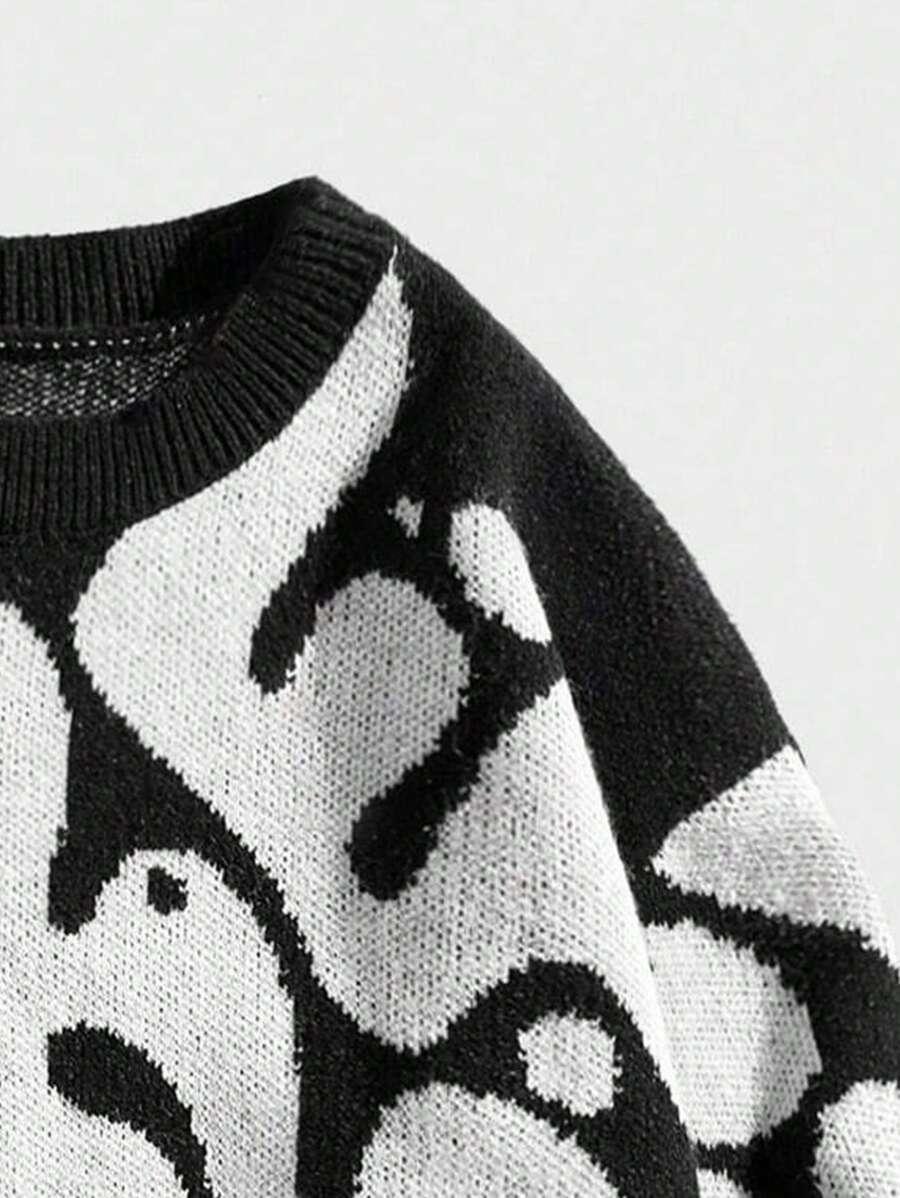 sweter okrągły dekolt