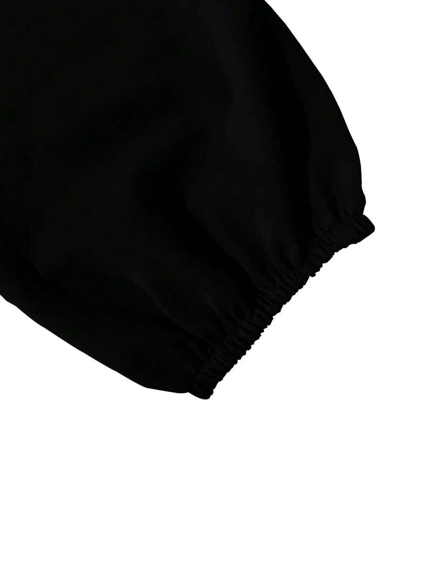 CZARNA BLUZKA V-NECK