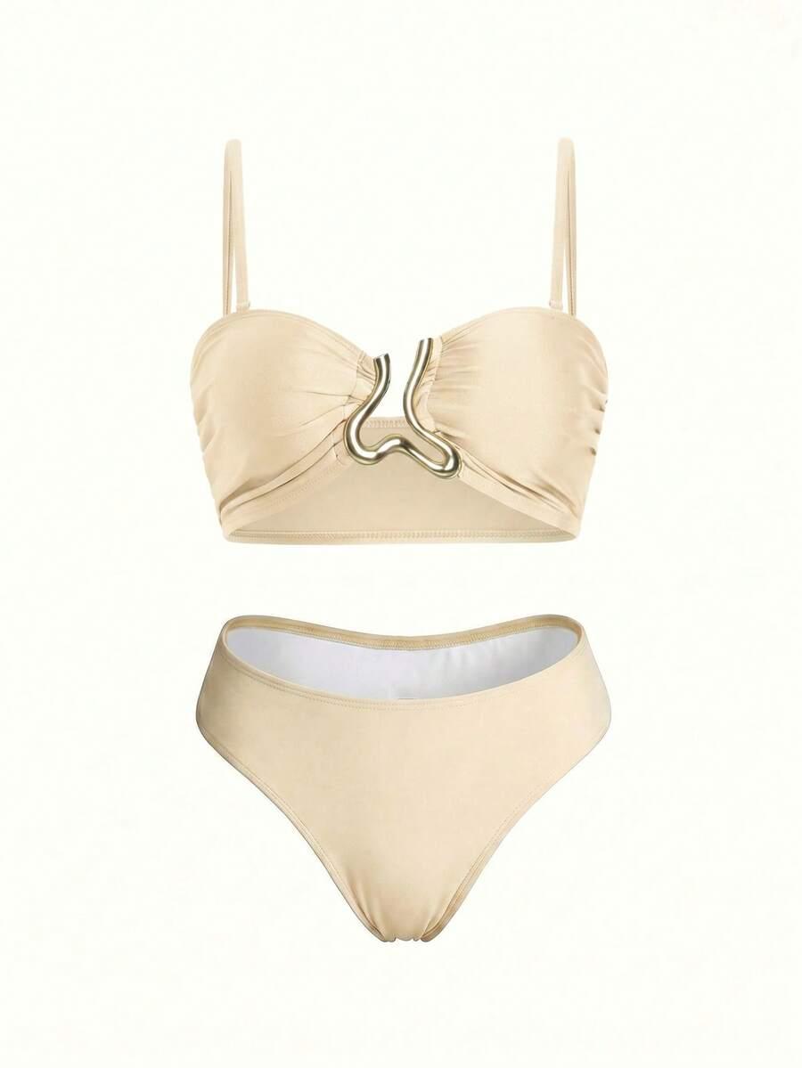 DWUCZĘŚCIOWE BIKINI DAMSKIE ZE SPÓDNICĄ