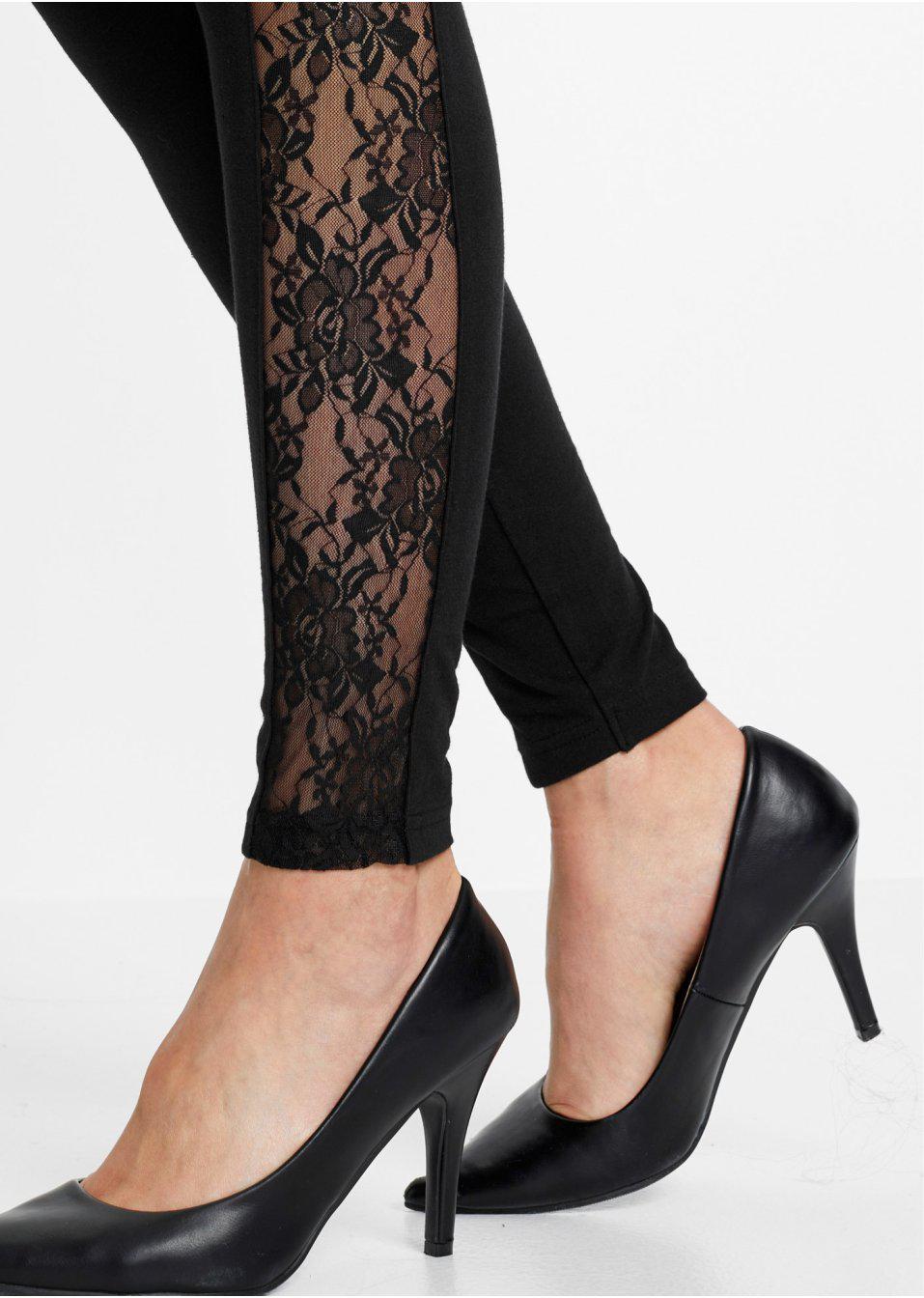 LEGGINSY Z KORONKĄ