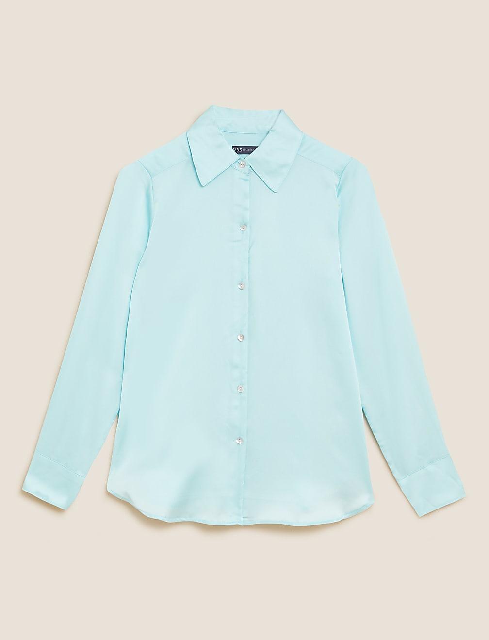 koszula kołnierzyk casual T43-5397-PU
