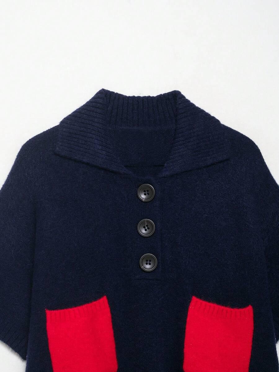 sweter z krótkim rękawem