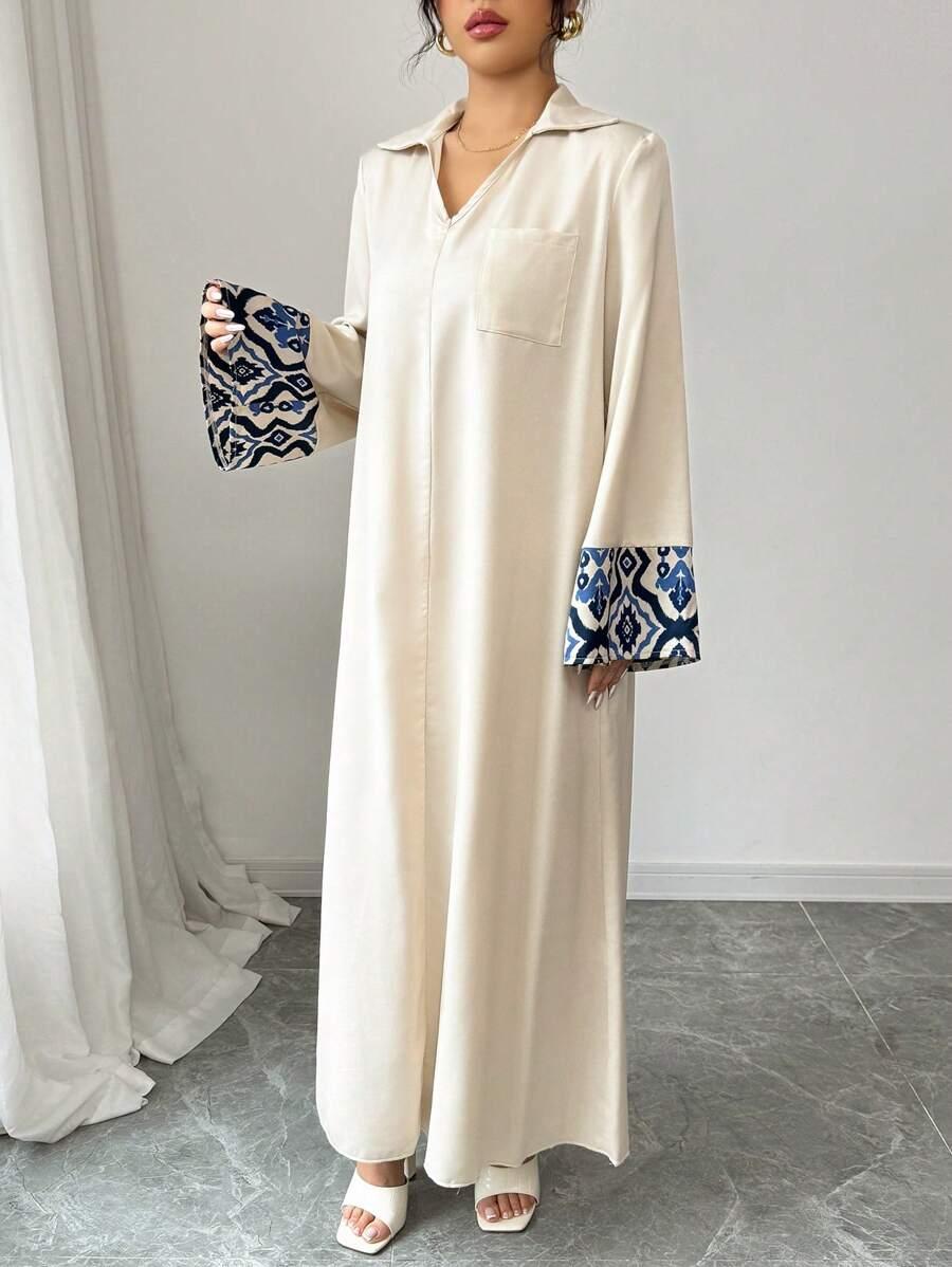 SUKIENKA MAXI OVERSIZE Z DEKOLTEM V 