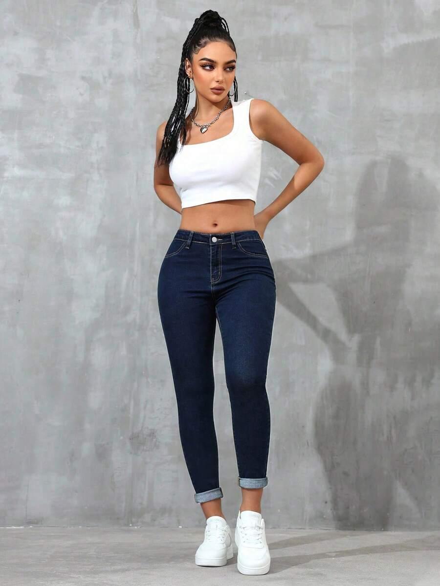 NIEBIESKIE SPODNIE JEANS