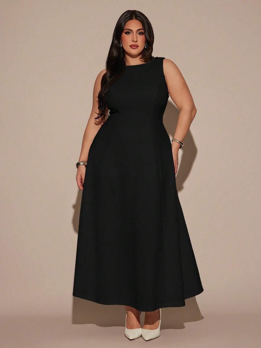 czarna maxi sukienka 