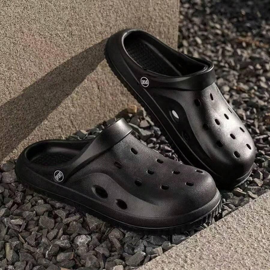 czarne klapki casual