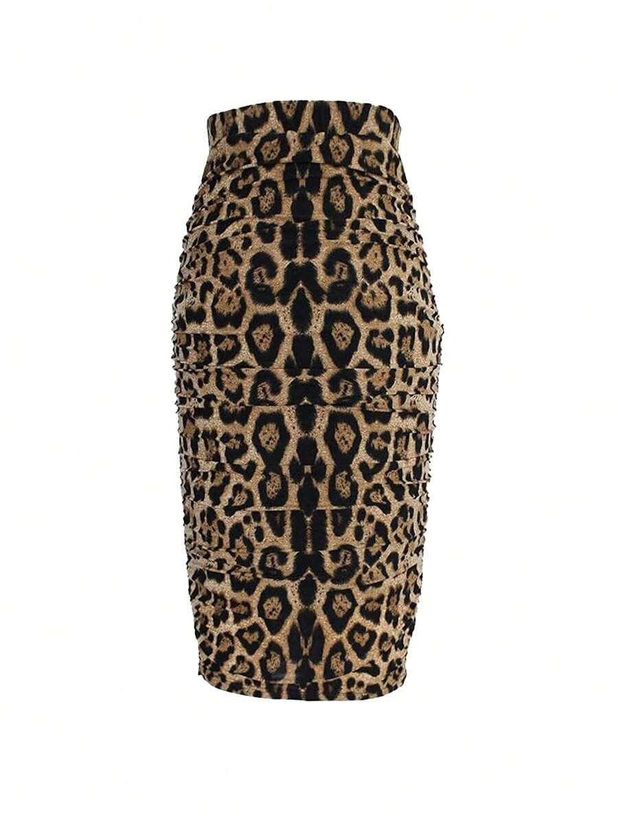 midi SPÓDNICA ANIMAL PRINT