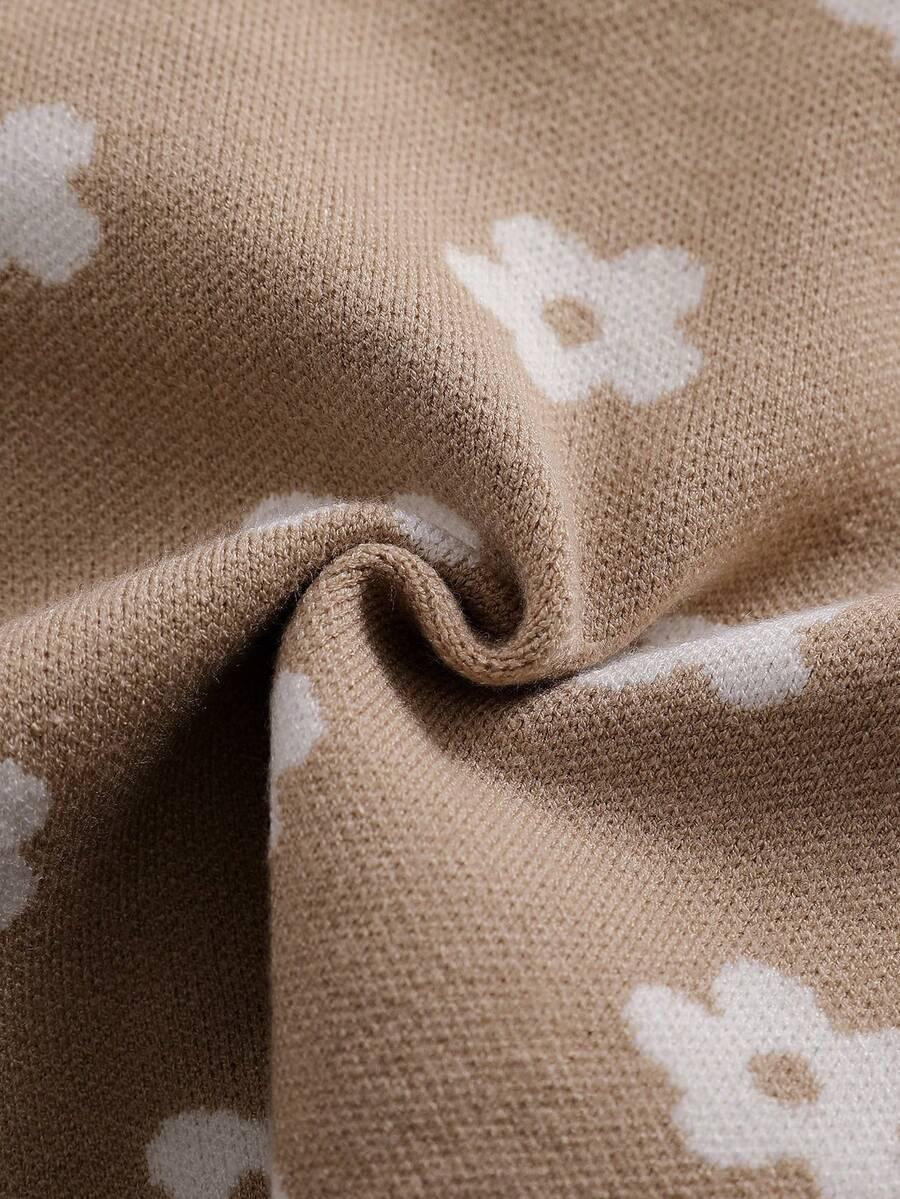 beżowy sweter spodnie komplet 