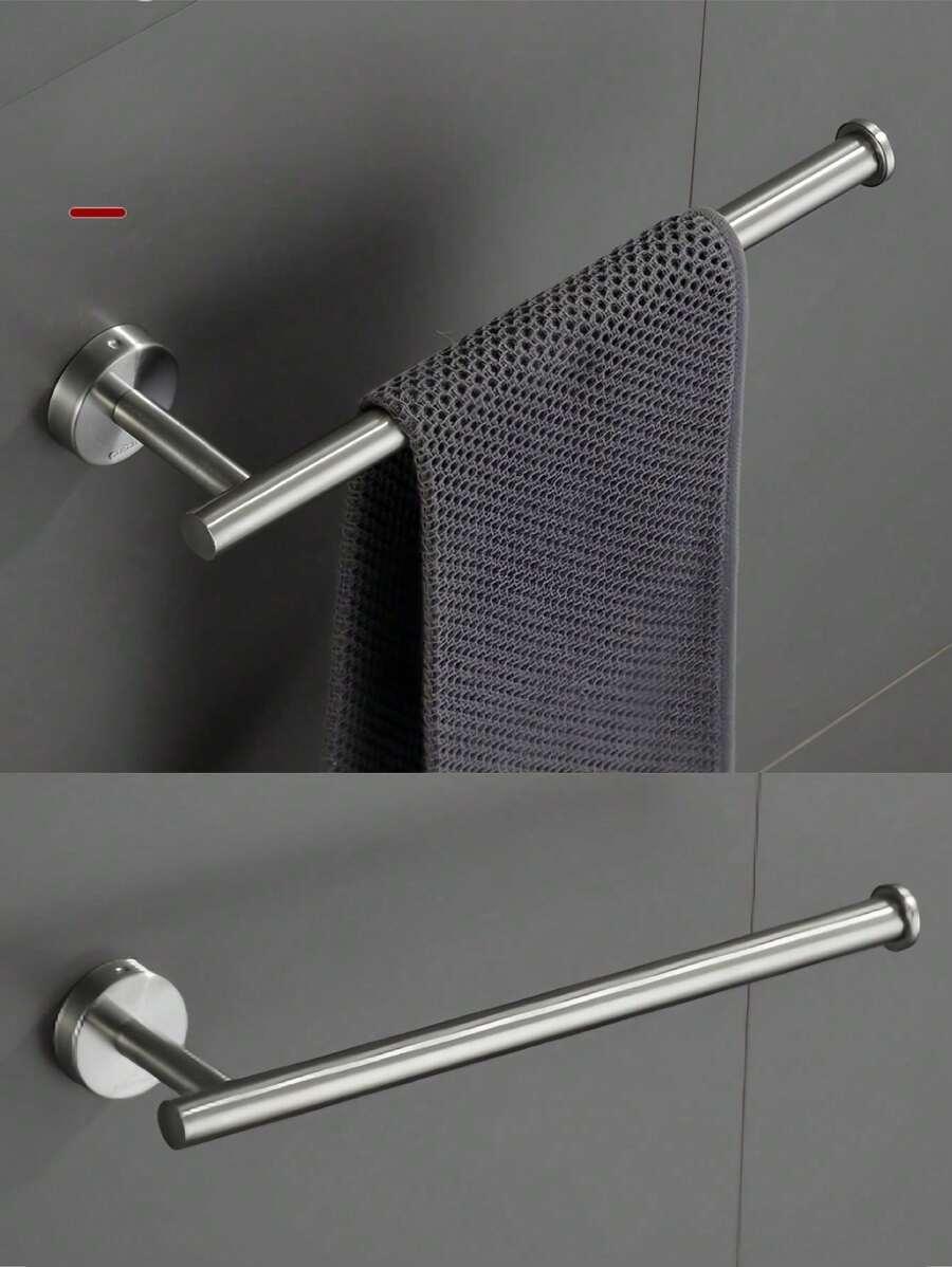 srebrny wieszak łazienkowy 5-pack