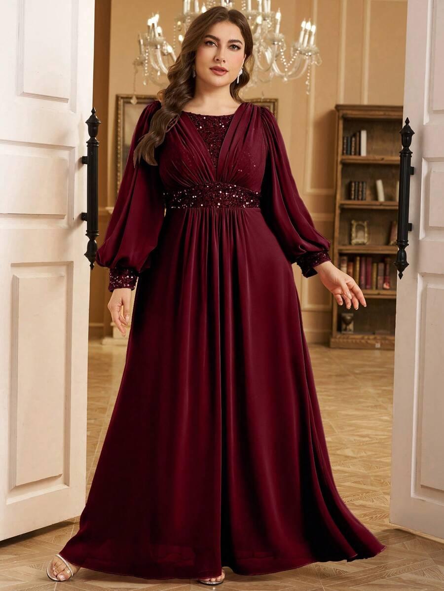 BURGUNDOWA MAXI SUKIENKA 