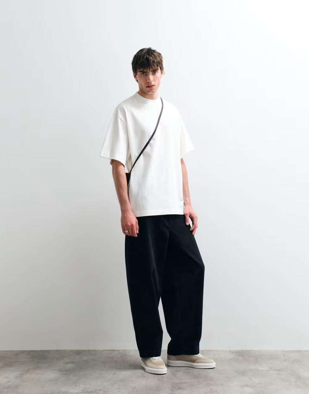 biały oversize t-shirt krótki rękaw
