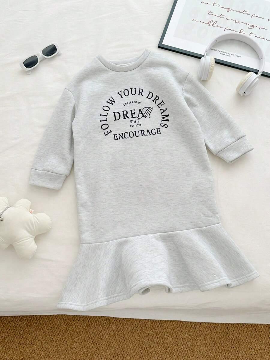 SUKIENKA DZIEWCZĘCA SZARA