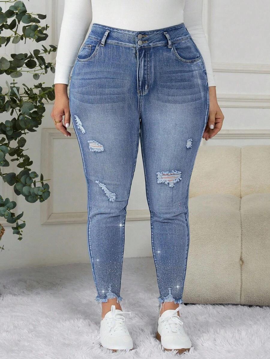 NIEBIESKIE SPODNIE JEANS
