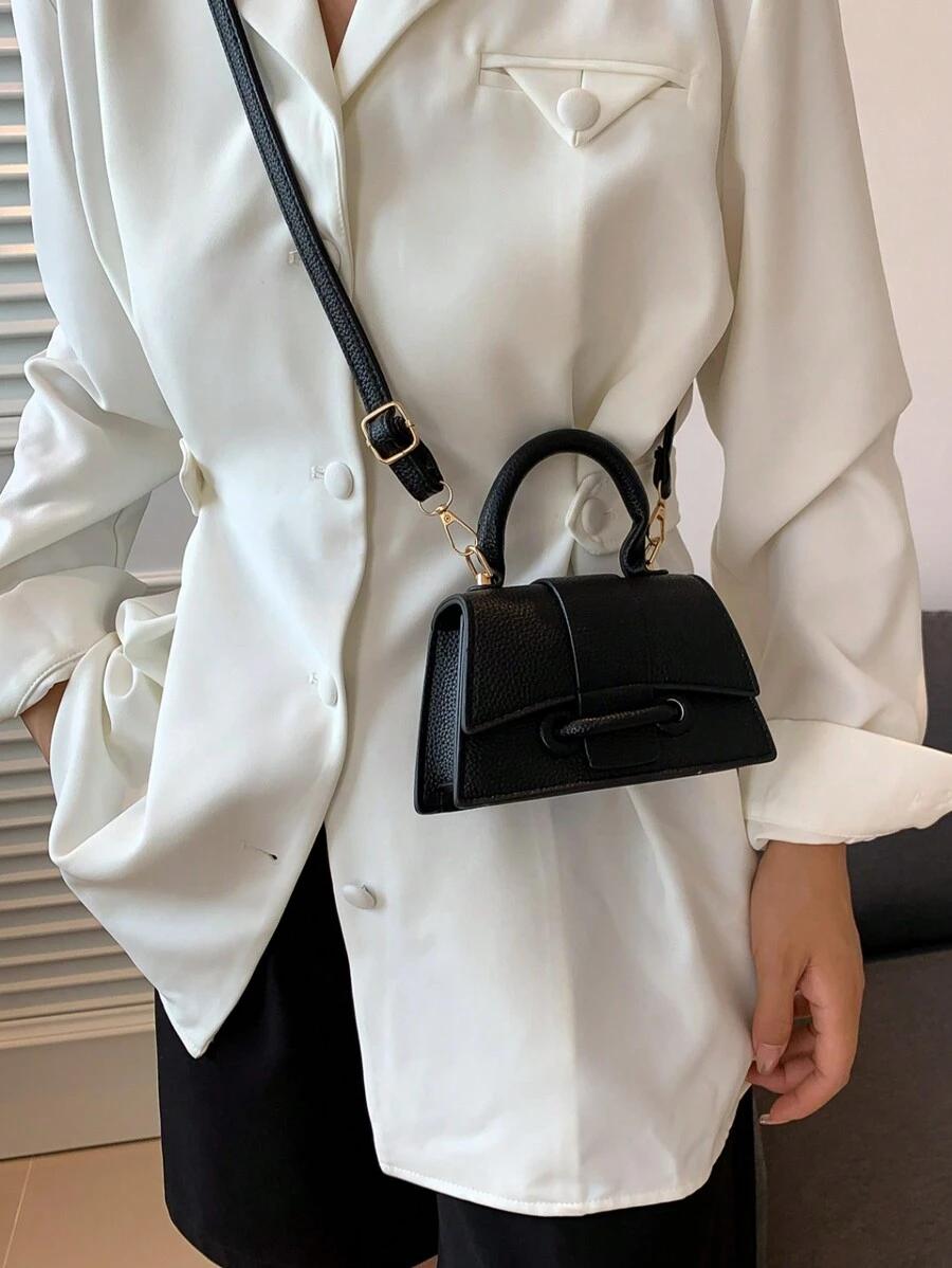 czarna mini torebka