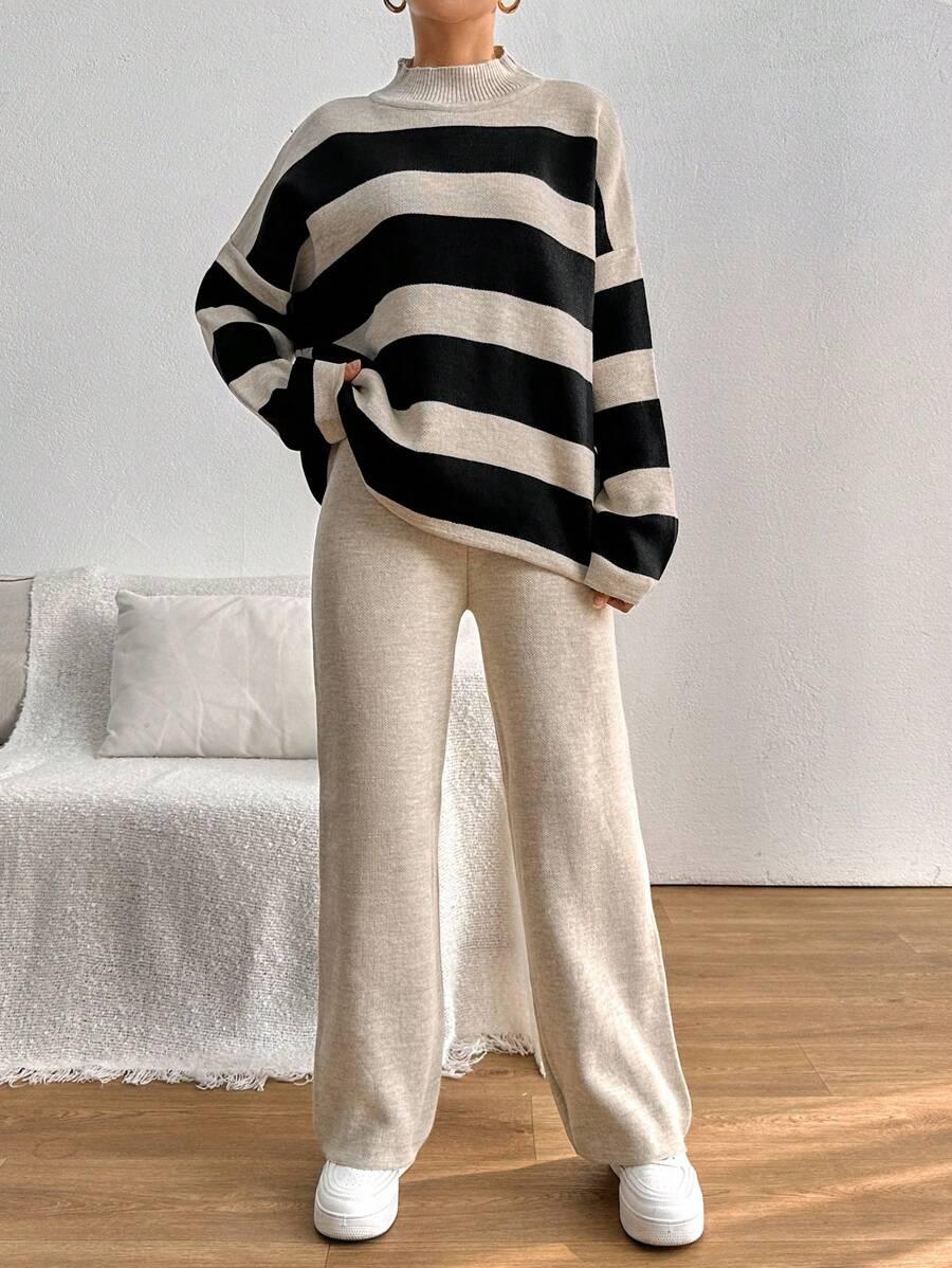 SWETER SPODNIE KOMPLET