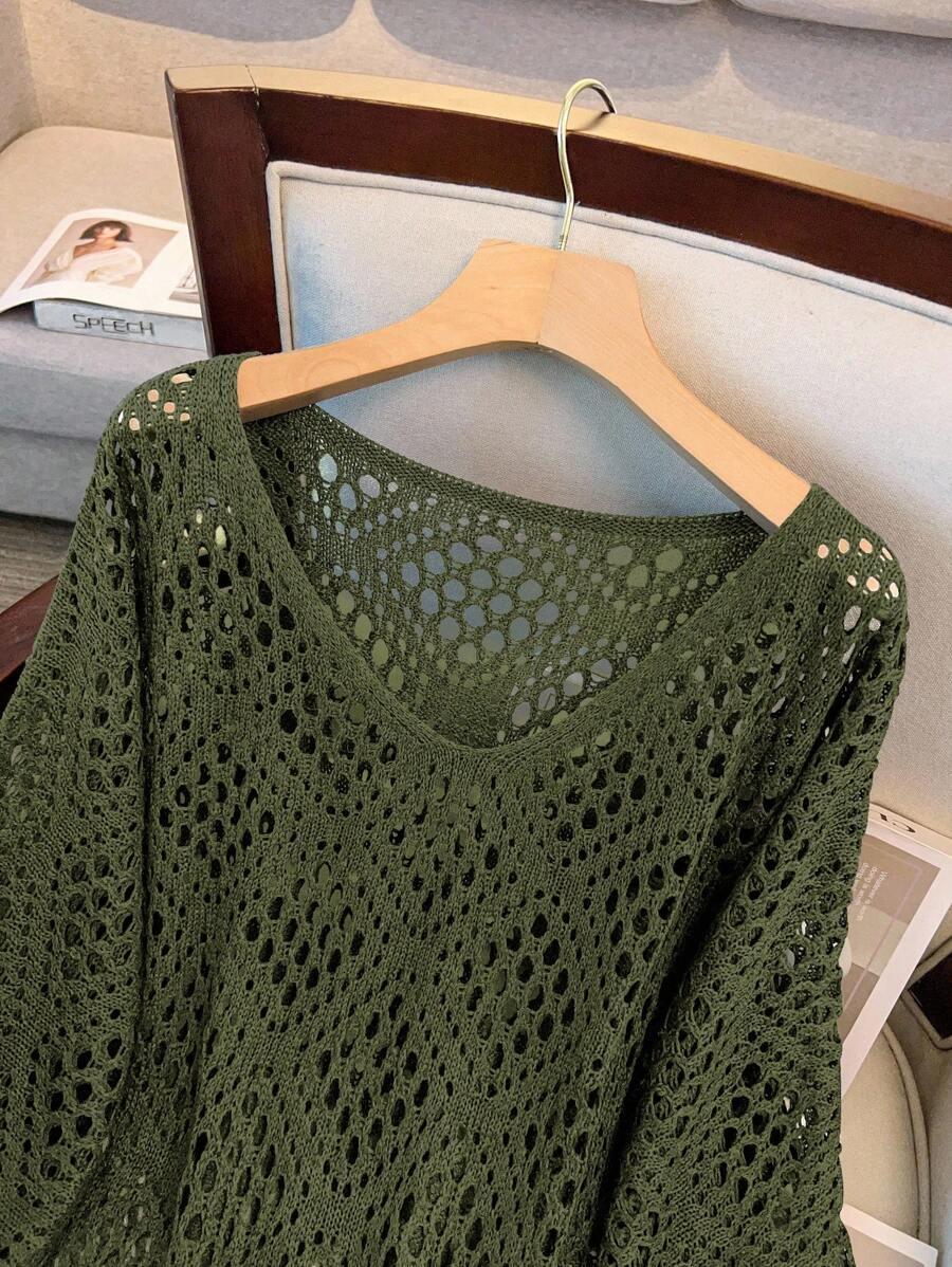 zielony sweter v-neck