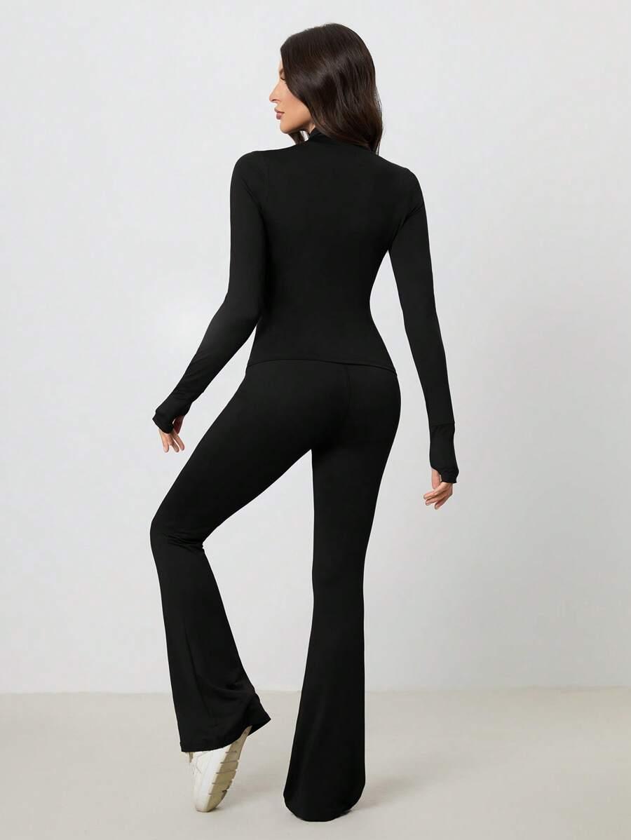 CZARNE LEGGINSY DZWONY