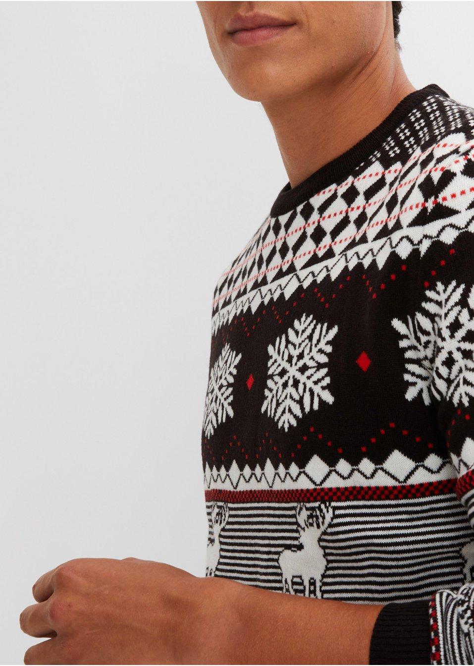 SWETER MĘSKI OKRĄGŁY DEKOLT BEZ KAPTURA